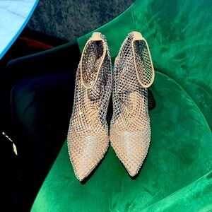 New Vince Camuto 8.5 mesh embellished bootie.